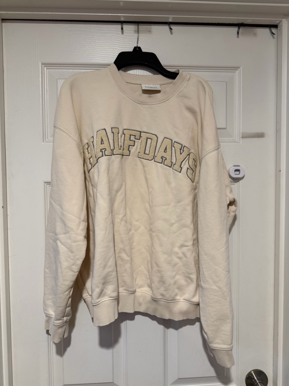Halfdays Cream Crewneck Sweatshirt